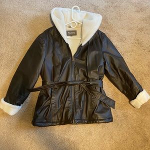 Sherpa leather jacket